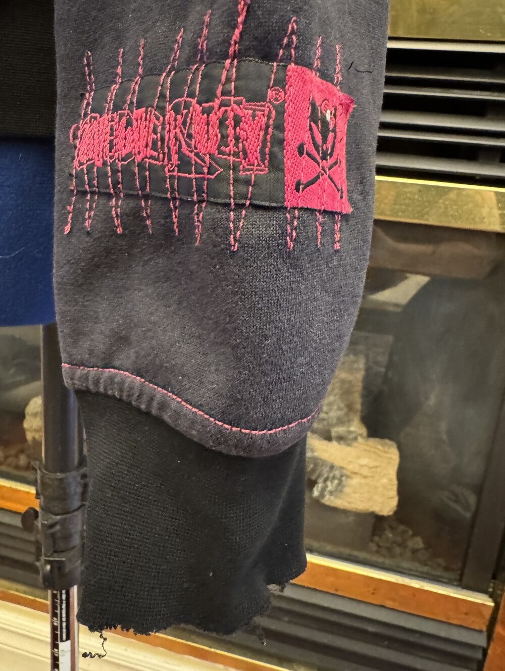 Bye Bye Kitty Living Dead Souls Bat Ear Hoodie Mall Goth Y2K Black Zip Up L XL - Picture 5 of 14